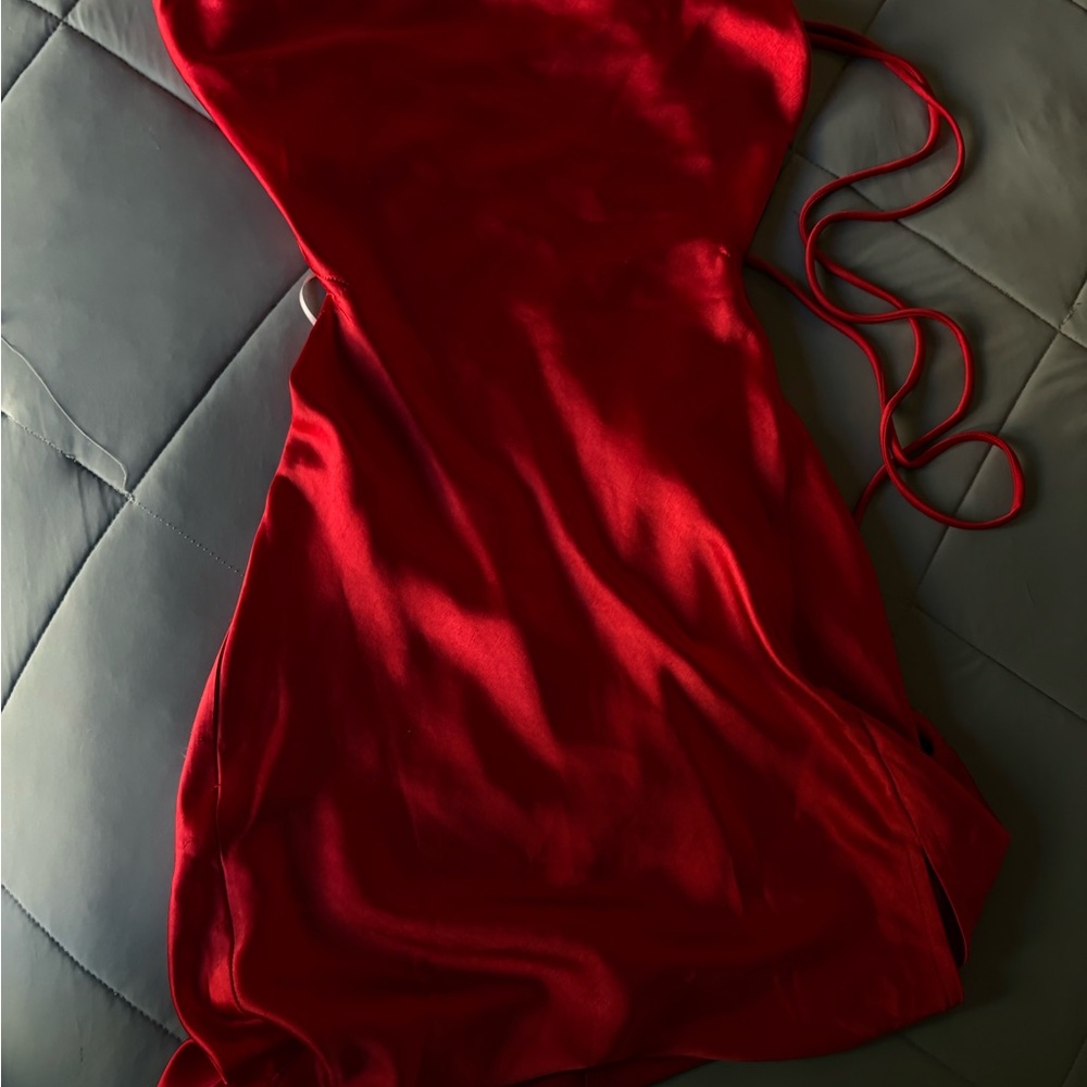Princess Polly Strapless Red Dress - Picture 4 of 5